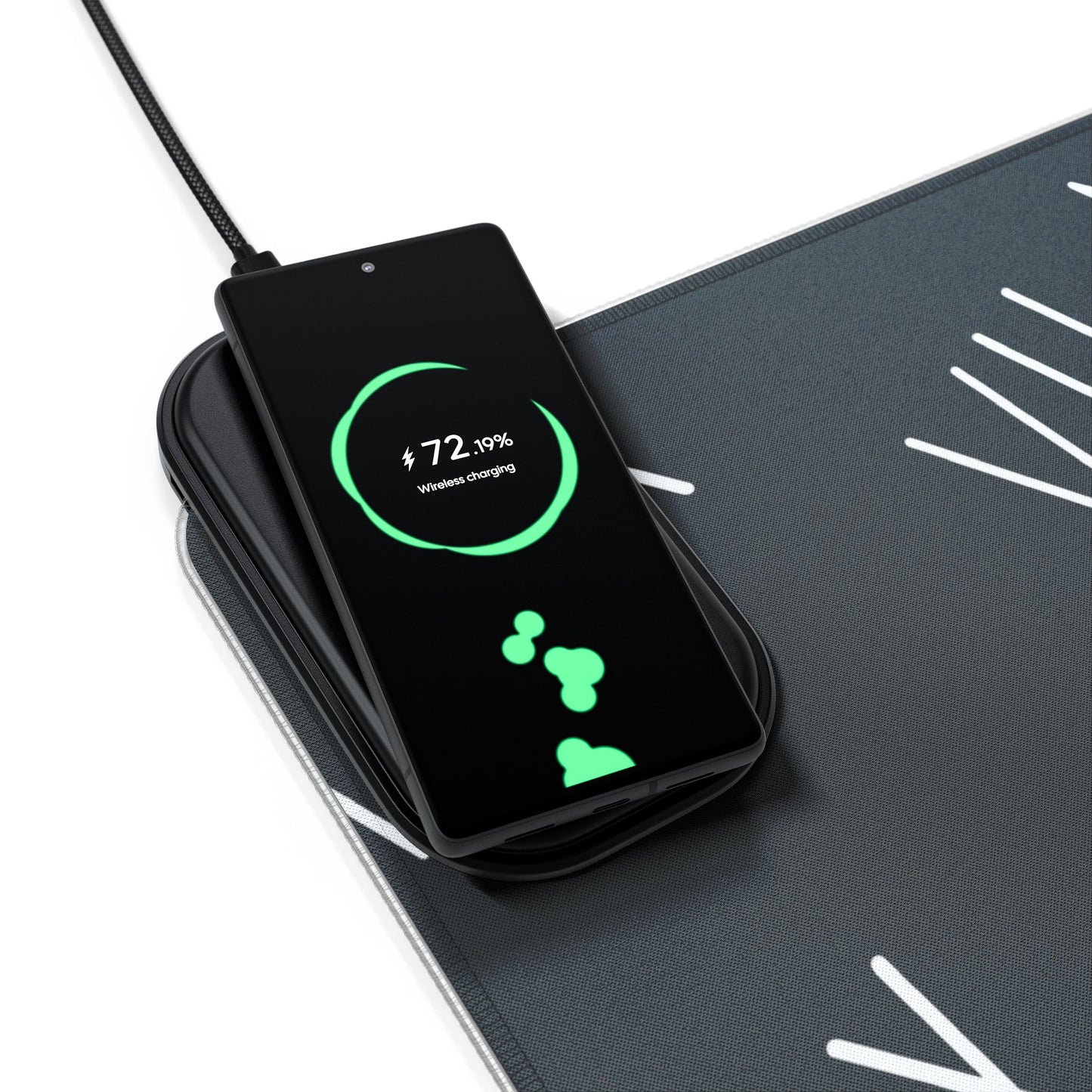LED Mouse Pad and Wireless Charging station w VII•MX logo pattern