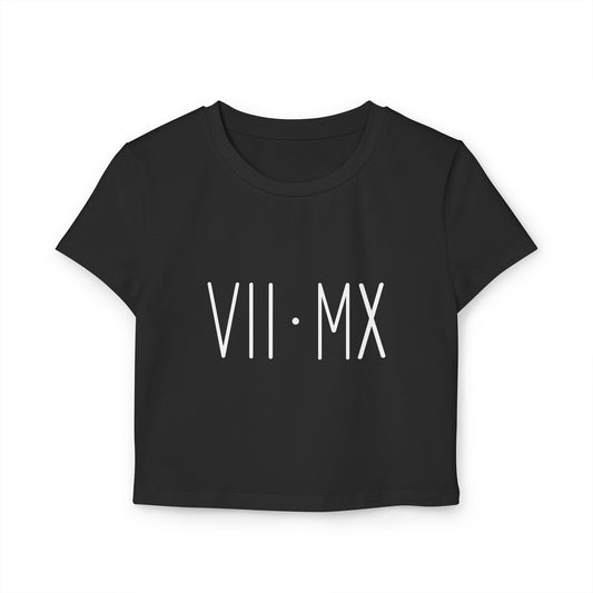 Chic Women's Baby Tee with VII·MX Design