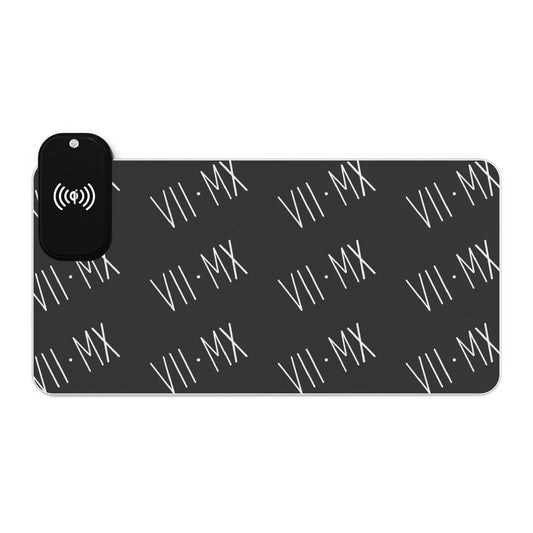 LED Mouse Pad and Wireless Charging station w VII•MX logo pattern