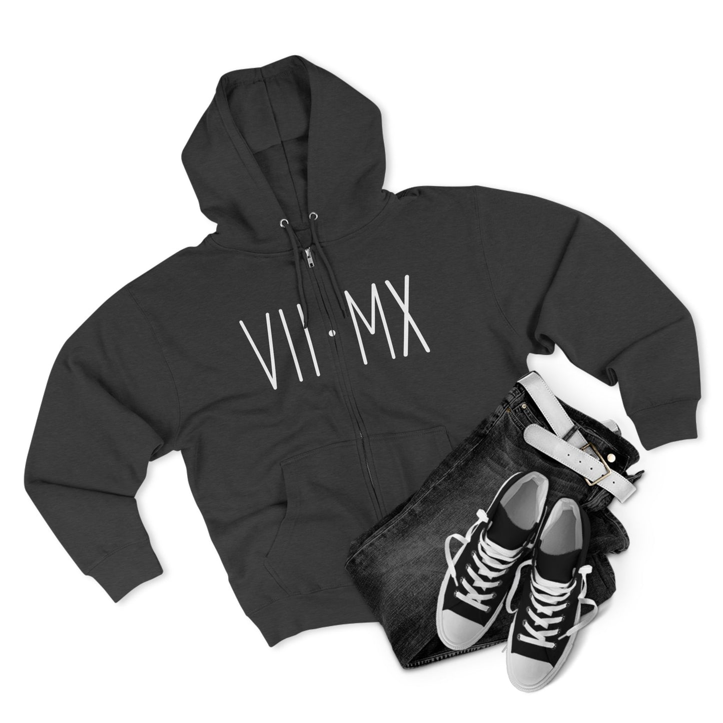 VII•MX and ViticusMaximus Designs on stylish zip up hoodie