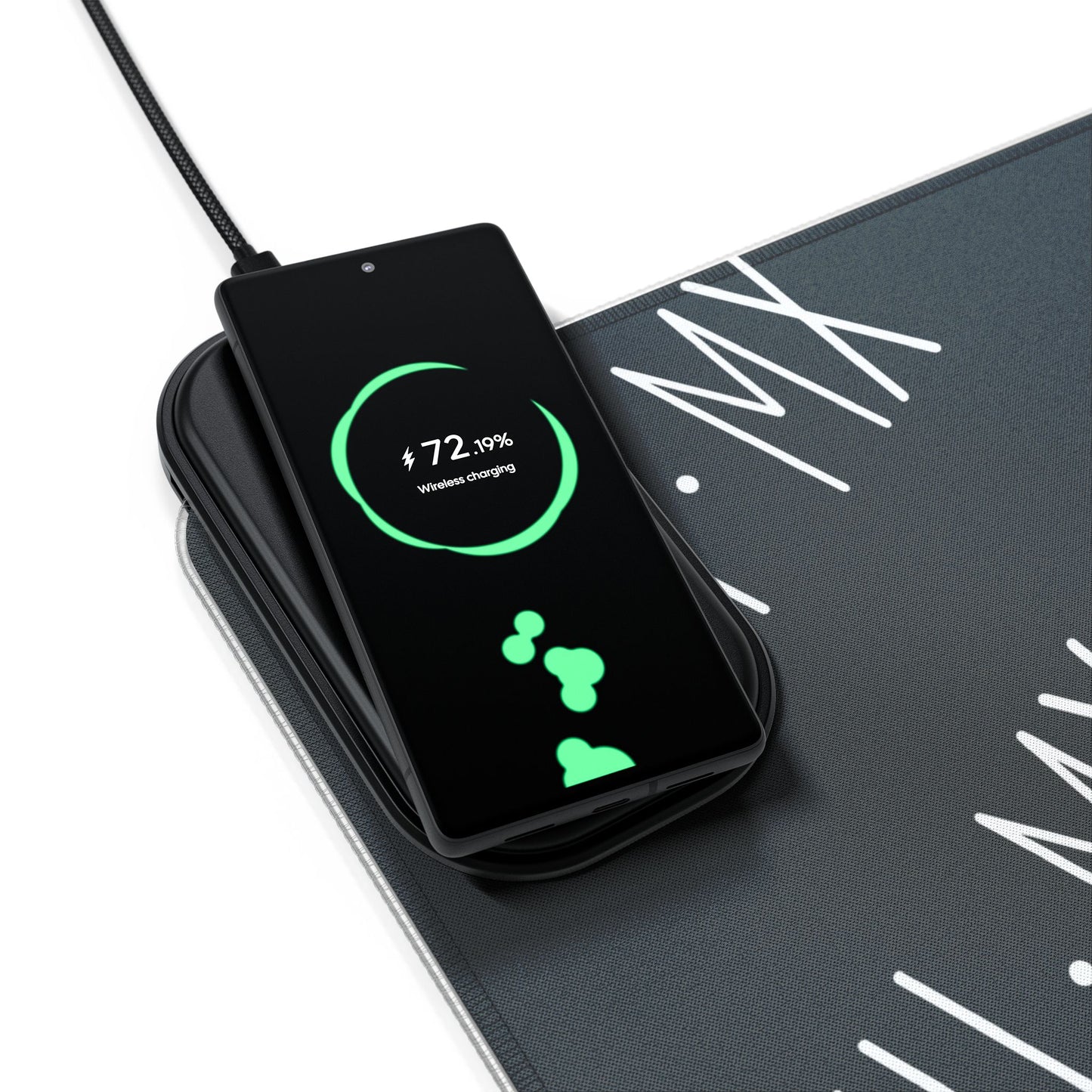 LED Mouse Pad and Wireless Charging station w VII•MX logo pattern