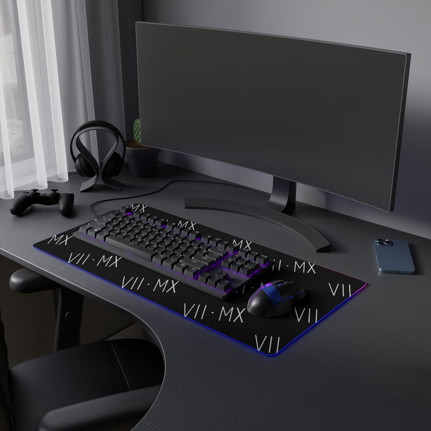 LED Mouse Pad w VII•MX logo pattern