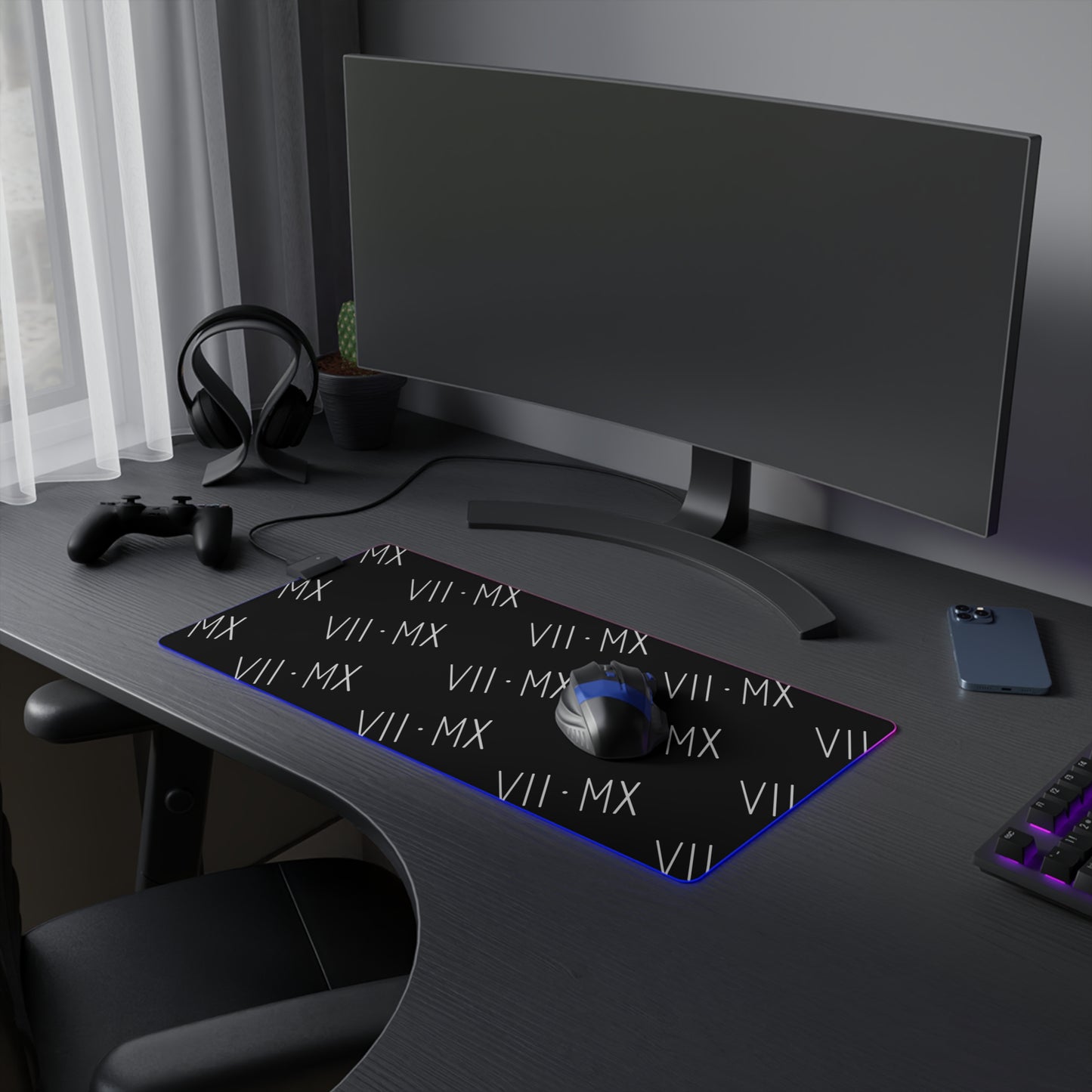 LED Mouse Pad w VII•MX logo pattern