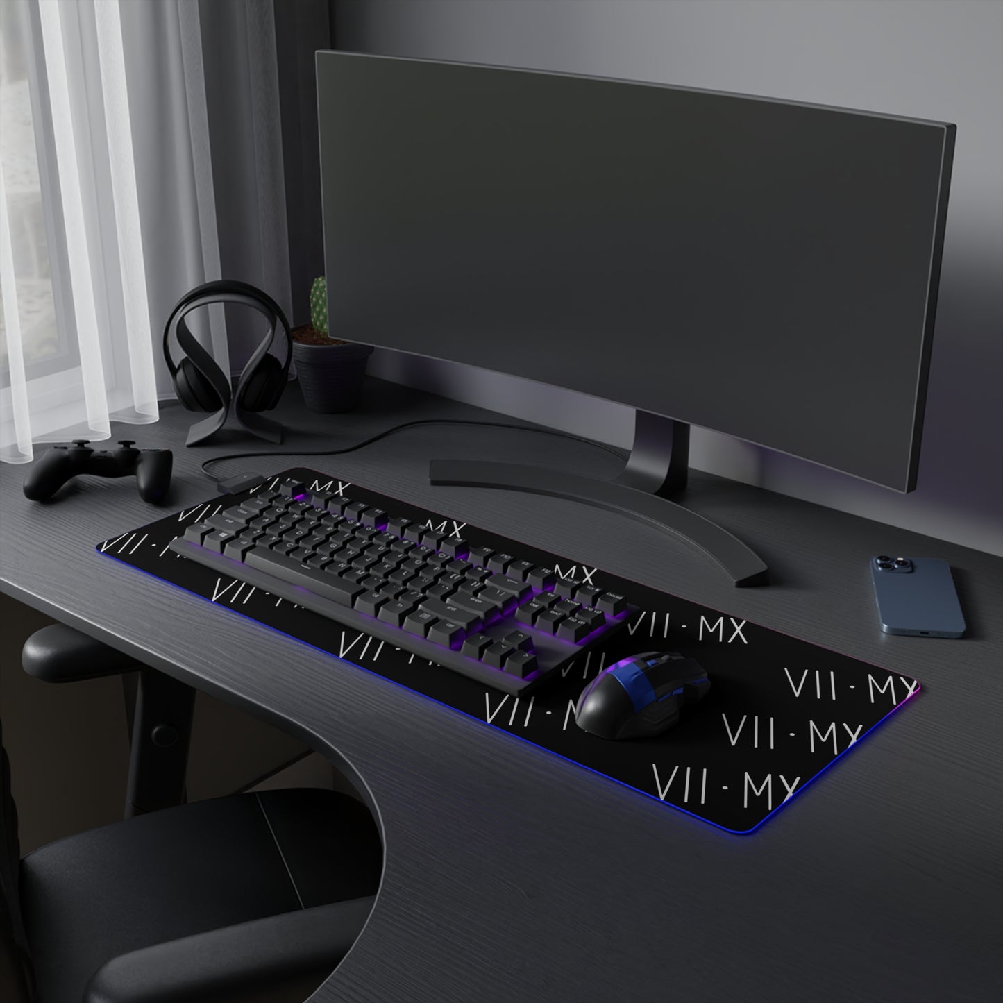 LED Mouse Pad w VII•MX logo pattern