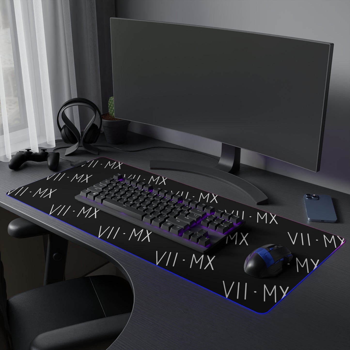 LED Mouse Pad w VII•MX logo pattern