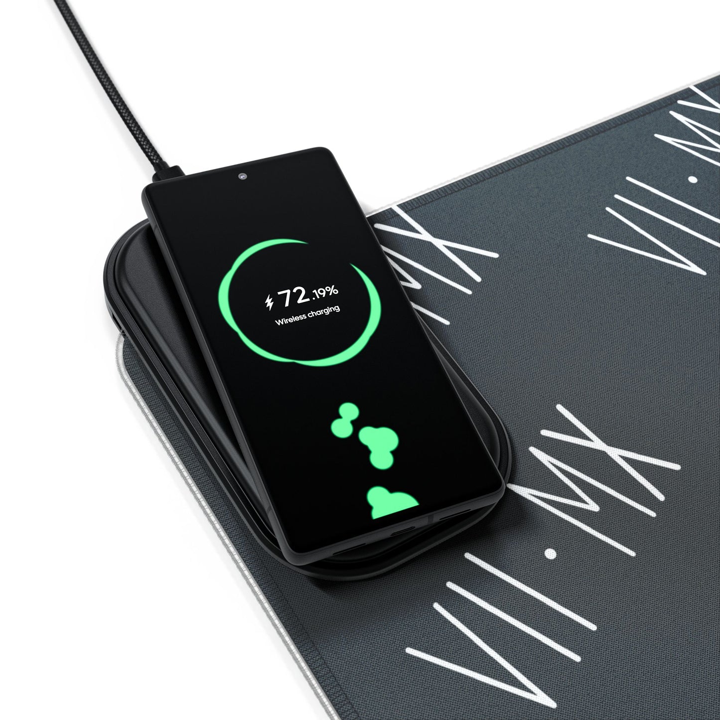 LED Mouse Pad and Wireless Charging station w VII•MX logo pattern