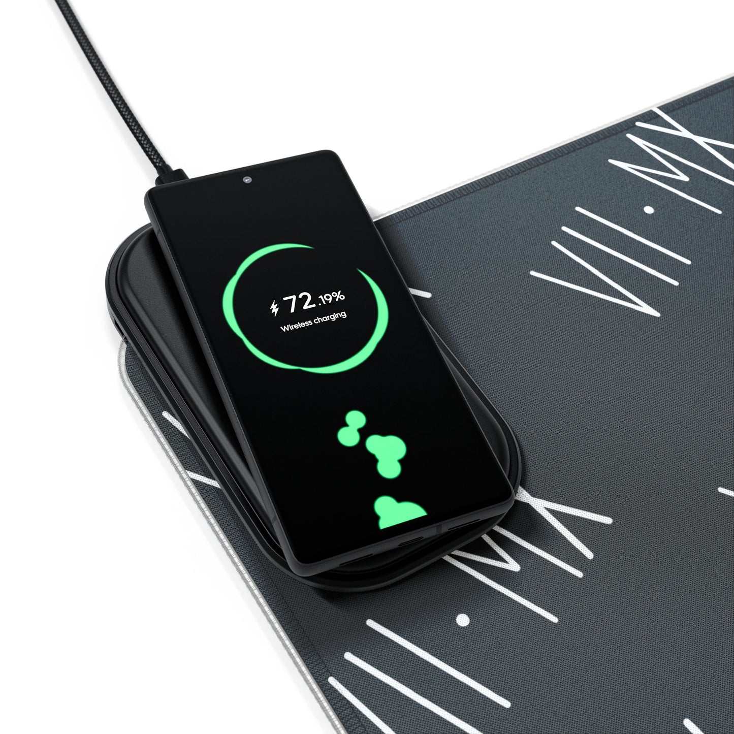 LED Mouse Pad and Wireless Charging station w VII•MX logo pattern